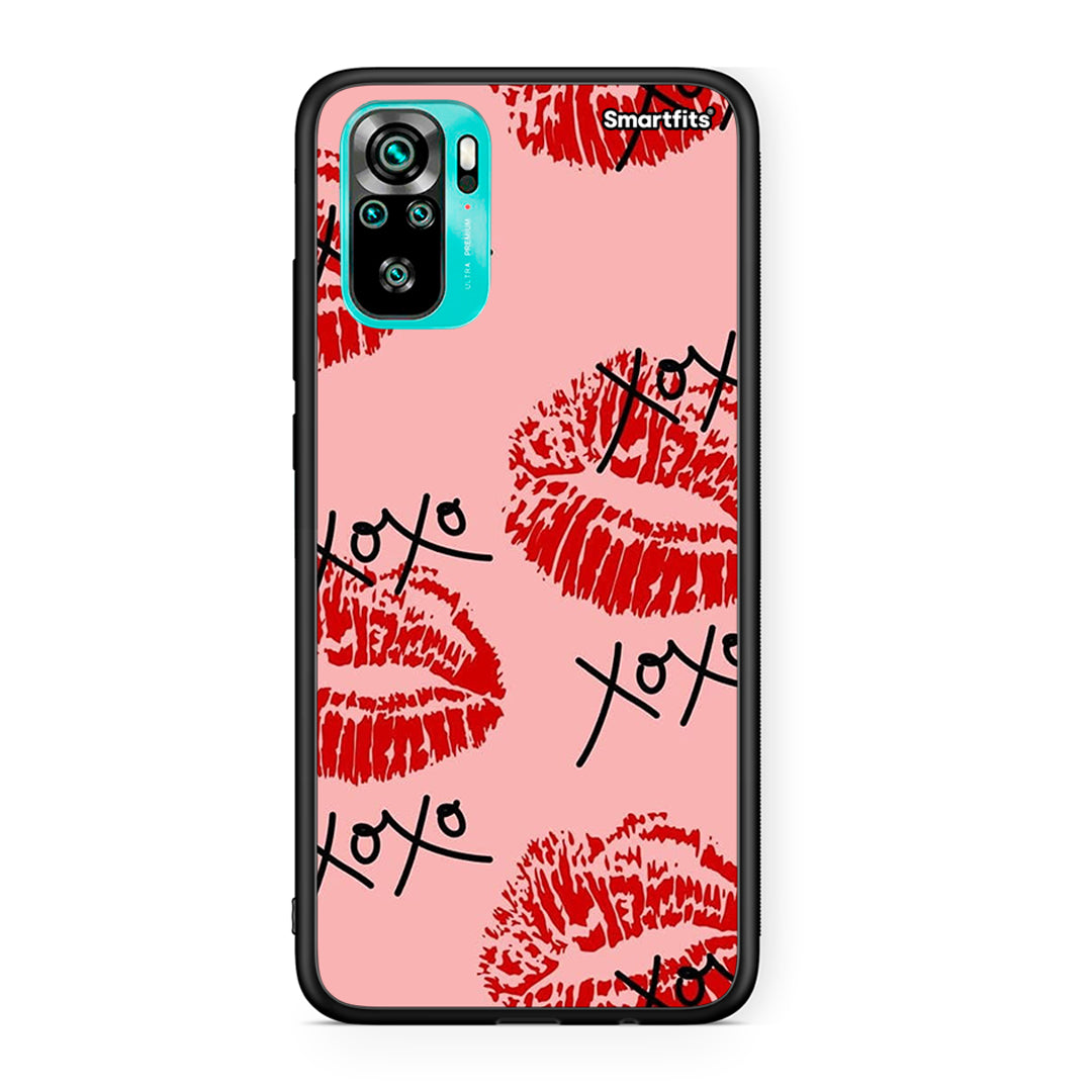 Xiaomi Redmi Note 10 XOXO Lips θήκη από τη Smartfits με σχέδιο στο πίσω μέρος και μαύρο περίβλημα | Smartphone case with colorful back and black bezels by Smartfits