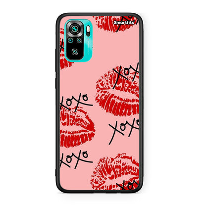 Xiaomi Redmi Note 10 XOXO Lips θήκη από τη Smartfits με σχέδιο στο πίσω μέρος και μαύρο περίβλημα | Smartphone case with colorful back and black bezels by Smartfits