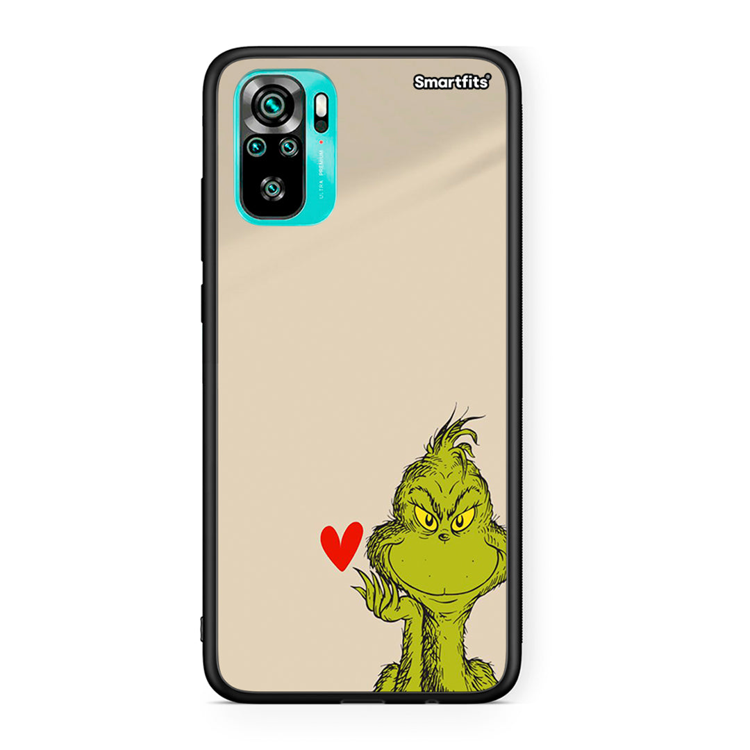 Xiaomi Redmi Note 10 Xmas Grinch θήκη από τη Smartfits με σχέδιο στο πίσω μέρος και μαύρο περίβλημα | Smartphone case with colorful back and black bezels by Smartfits