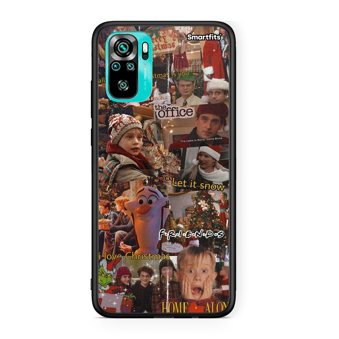 Xiaomi Redmi Note 10 Xmas Wishes θήκη από τη Smartfits με σχέδιο στο πίσω μέρος και μαύρο περίβλημα | Smartphone case with colorful back and black bezels by Smartfits