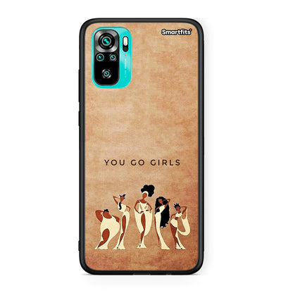 Xiaomi Redmi Note 10 You Go Girl θήκη από τη Smartfits με σχέδιο στο πίσω μέρος και μαύρο περίβλημα | Smartphone case with colorful back and black bezels by Smartfits