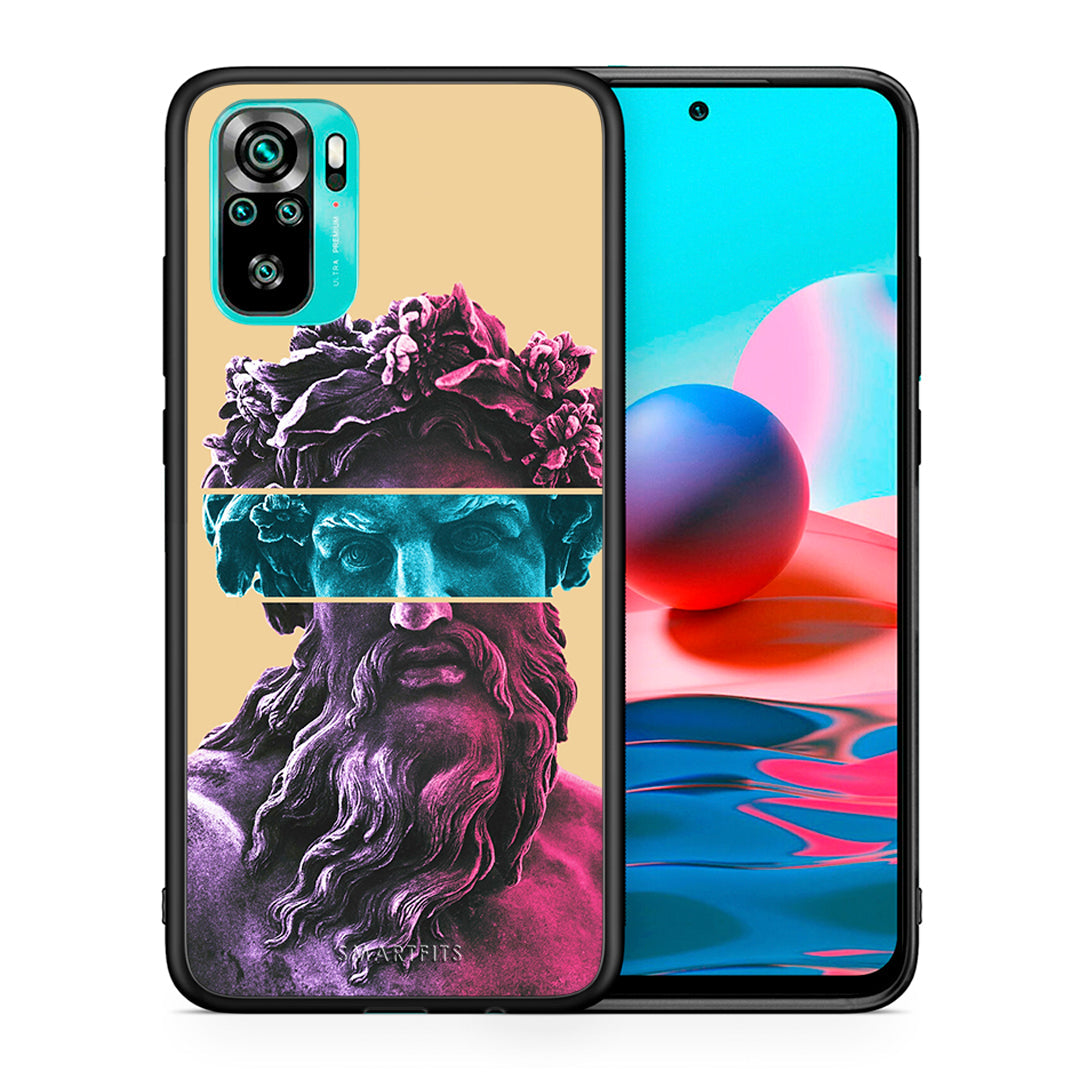 Θήκη Αγίου Βαλεντίνου Xiaomi Redmi Note 10 Zeus Art από τη Smartfits με σχέδιο στο πίσω μέρος και μαύρο περίβλημα | Xiaomi Redmi Note 10 Zeus Art case with colorful back and black bezels