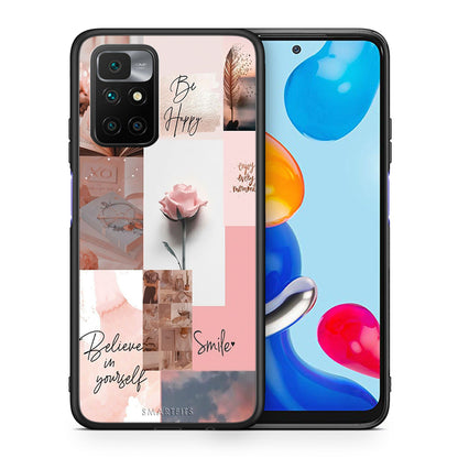 Θήκη Xiaomi Redmi 10/Redmi Note 11 4G Aesthetic Collage από τη Smartfits με σχέδιο στο πίσω μέρος και μαύρο περίβλημα | Xiaomi Redmi 10/Redmi Note 11 4G Aesthetic Collage case with colorful back and black bezels