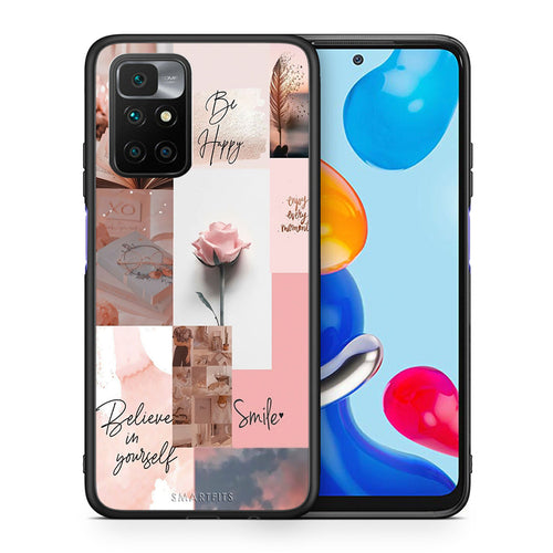 Θήκη Xiaomi Redmi 10/Redmi Note 11 4G Aesthetic Collage από τη Smartfits με σχέδιο στο πίσω μέρος και μαύρο περίβλημα | Xiaomi Redmi 10/Redmi Note 11 4G Aesthetic Collage case with colorful back and black bezels