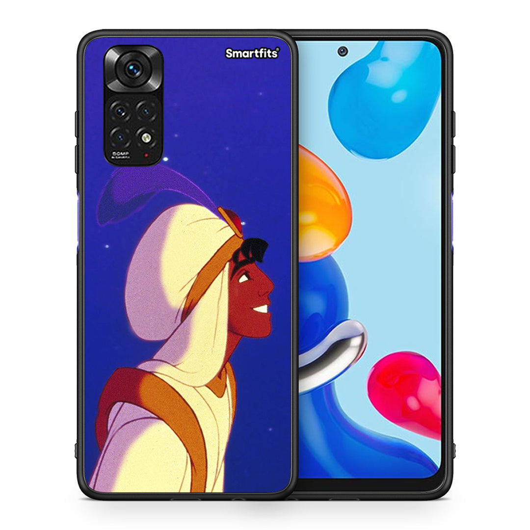 Θήκη Xiaomi Redmi 10/Redmi Note 11 4G Alladin And Jasmine Love 1 από τη Smartfits με σχέδιο στο πίσω μέρος και μαύρο περίβλημα | Xiaomi Redmi 10/Redmi Note 11 4G Alladin And Jasmine Love 1 case with colorful back and black bezels