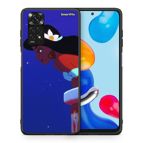 Θήκη Xiaomi Redmi Note 11 Alladin And Jasmine Love 2 από τη Smartfits με σχέδιο στο πίσω μέρος και μαύρο περίβλημα | Xiaomi Redmi Note 11 Alladin And Jasmine Love 2 case with colorful back and black bezels