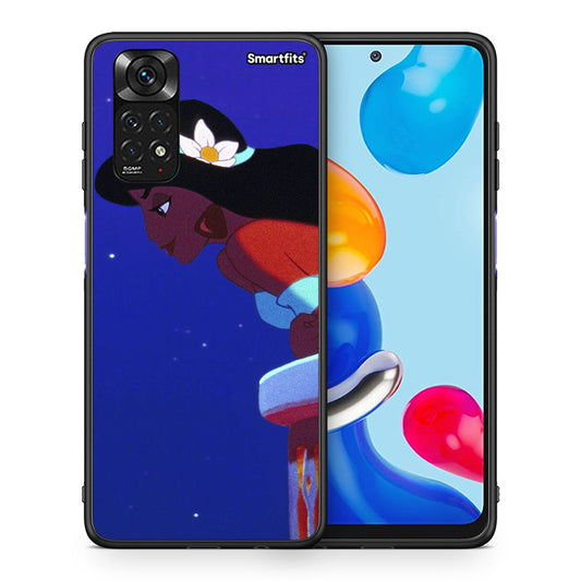 Θήκη Xiaomi Redmi Note 11 Alladin And Jasmine Love 2 από τη Smartfits με σχέδιο στο πίσω μέρος και μαύρο περίβλημα | Xiaomi Redmi Note 11 Alladin And Jasmine Love 2 case with colorful back and black bezels