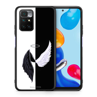 Θήκη Xiaomi Redmi 10/Redmi Note 11 4G Angels Demons από τη Smartfits με σχέδιο στο πίσω μέρος και μαύρο περίβλημα | Xiaomi Redmi 10/Redmi Note 11 4G Angels Demons case with colorful back and black bezels