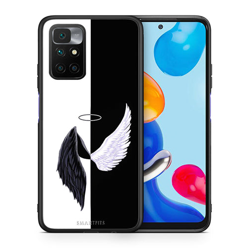 Θήκη Xiaomi Redmi 10/Redmi Note 11 4G Angels Demons από τη Smartfits με σχέδιο στο πίσω μέρος και μαύρο περίβλημα | Xiaomi Redmi 10/Redmi Note 11 4G Angels Demons case with colorful back and black bezels