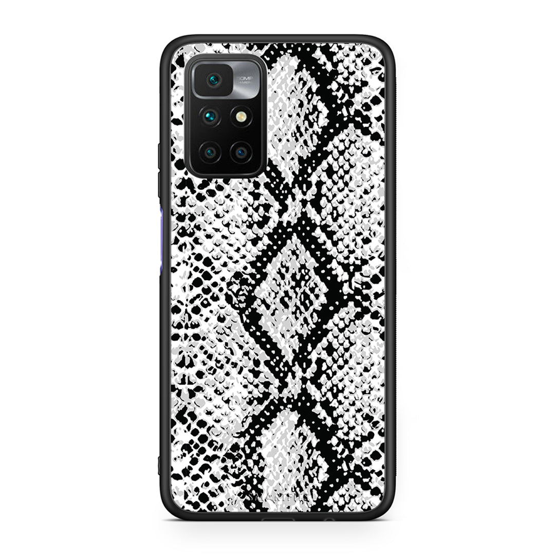 24 - Xiaomi Redmi 10/Redmi Note 11 4G White Snake Animal case, cover, bumper