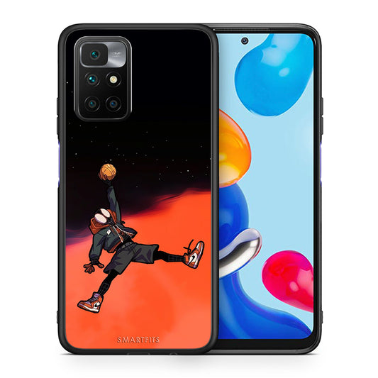 Θήκη Xiaomi Redmi 10/Redmi Note 11 4G Basketball Hero από τη Smartfits με σχέδιο στο πίσω μέρος και μαύρο περίβλημα | Xiaomi Redmi 10/Redmi Note 11 4G Basketball Hero case with colorful back and black bezels