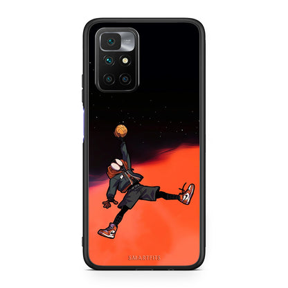Xiaomi Redmi 10/Redmi Note 11 4G Basketball Hero θήκη από τη Smartfits με σχέδιο στο πίσω μέρος και μαύρο περίβλημα | Smartphone case with colorful back and black bezels by Smartfits