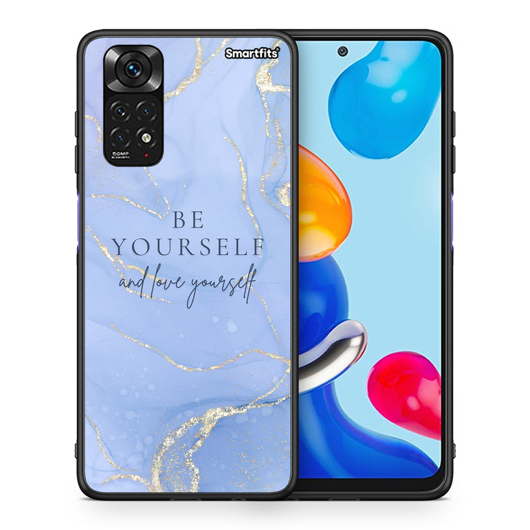 Θήκη Xiaomi Redmi 10/Redmi Note 11 4G Be Yourself από τη Smartfits με σχέδιο στο πίσω μέρος και μαύρο περίβλημα | Xiaomi Redmi 10/Redmi Note 11 4G Be Yourself case with colorful back and black bezels
