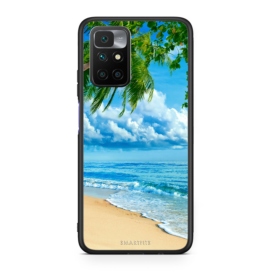 Xiaomi Redmi 10/Redmi Note 11 4G Beautiful Beach θήκη από τη Smartfits με σχέδιο στο πίσω μέρος και μαύρο περίβλημα | Smartphone case with colorful back and black bezels by Smartfits