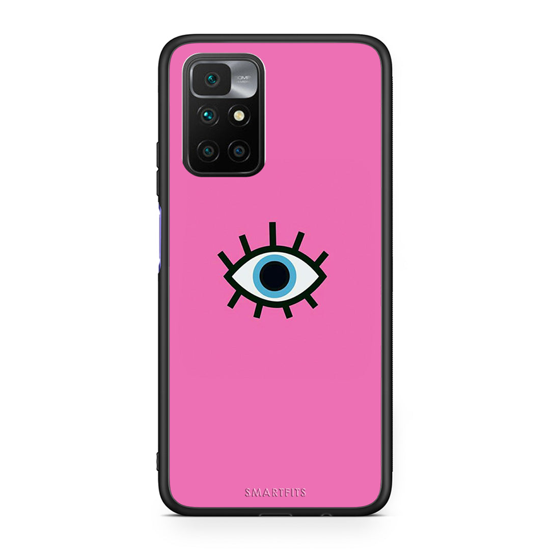 Xiaomi Redmi 10/Redmi Note 11 4G Blue Eye Pink θήκη από τη Smartfits με σχέδιο στο πίσω μέρος και μαύρο περίβλημα | Smartphone case with colorful back and black bezels by Smartfits