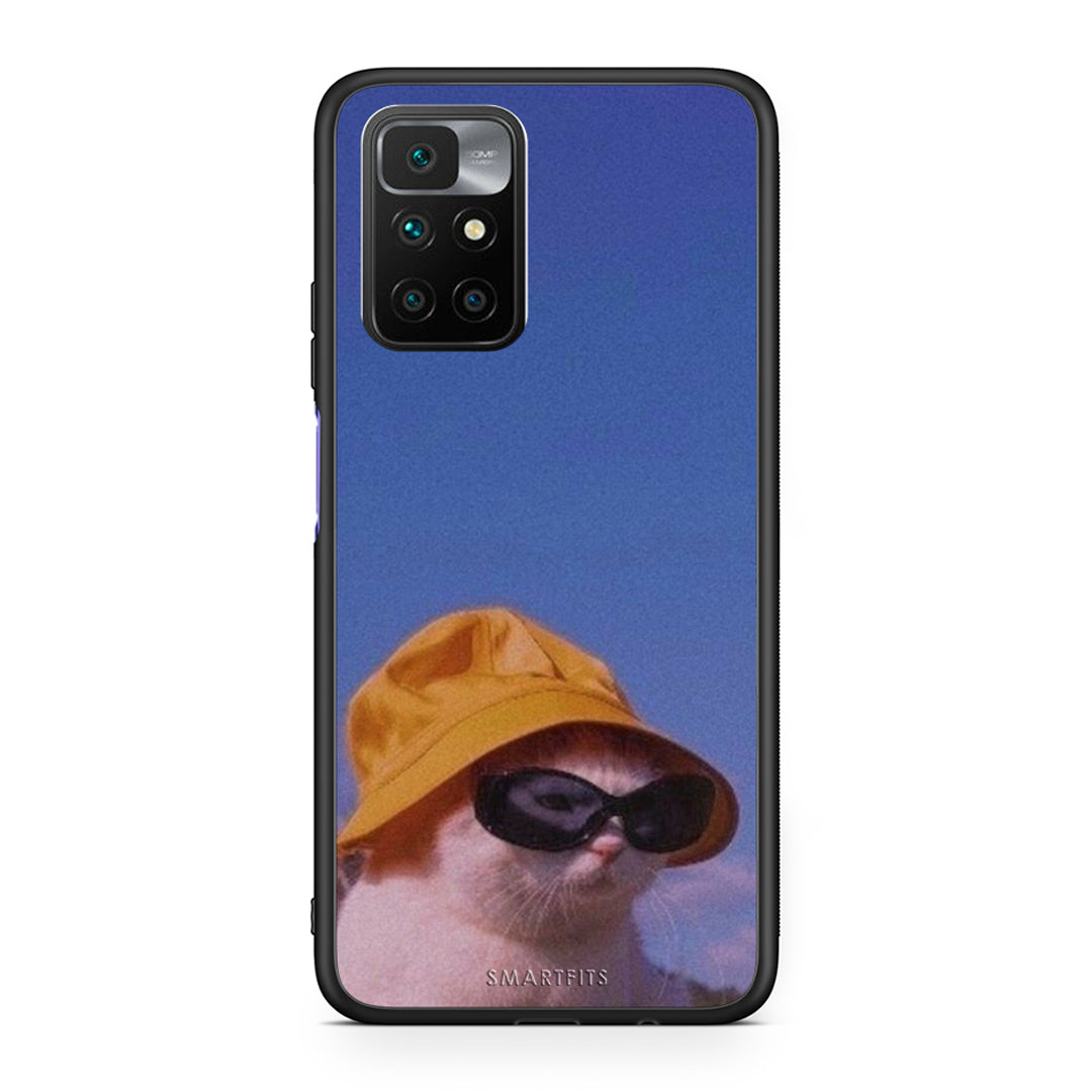 Xiaomi Redmi 10/Redmi Note 11 4G Cat Diva θήκη από τη Smartfits με σχέδιο στο πίσω μέρος και μαύρο περίβλημα | Smartphone case with colorful back and black bezels by Smartfits