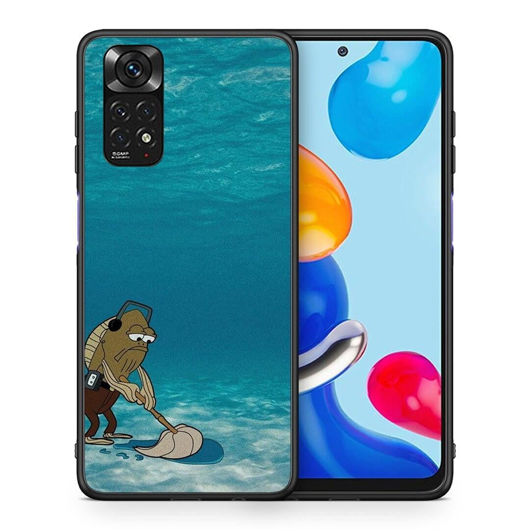 Θήκη Xiaomi Redmi Note 11 Clean The Ocean από τη Smartfits με σχέδιο στο πίσω μέρος και μαύρο περίβλημα | Xiaomi Redmi Note 11 Clean The Ocean case with colorful back and black bezels
