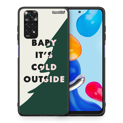Θήκη Xiaomi Redmi 10/Redmi Note 11 4G Cold Outside από τη Smartfits με σχέδιο στο πίσω μέρος και μαύρο περίβλημα | Xiaomi Redmi 10/Redmi Note 11 4G Cold Outside case with colorful back and black bezels
