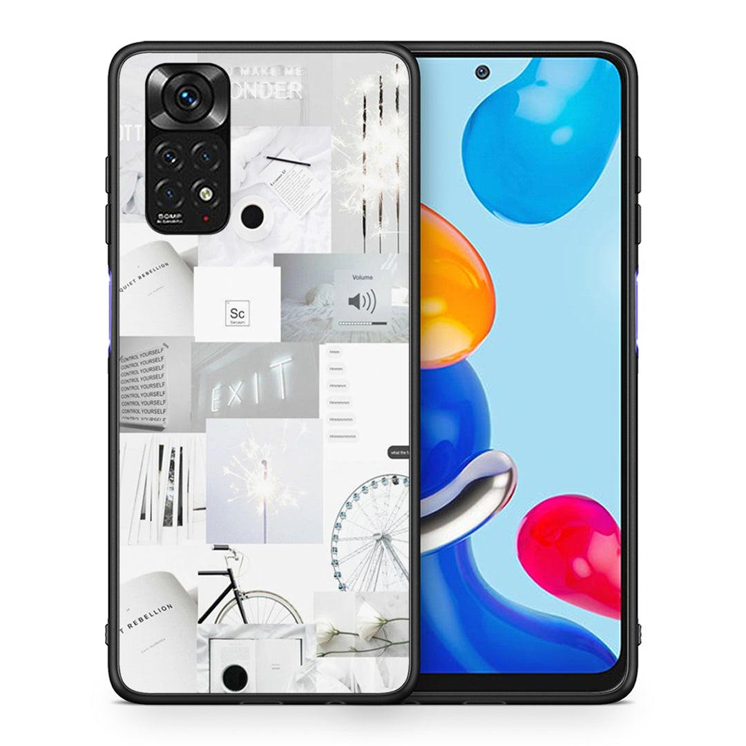 Θήκη Αγίου Βαλεντίνου Xiaomi Redmi Note 11 Collage Make Me Wonder από τη Smartfits με σχέδιο στο πίσω μέρος και μαύρο περίβλημα | Xiaomi Redmi Note 11 Collage Make Me Wonder case with colorful back and black bezels