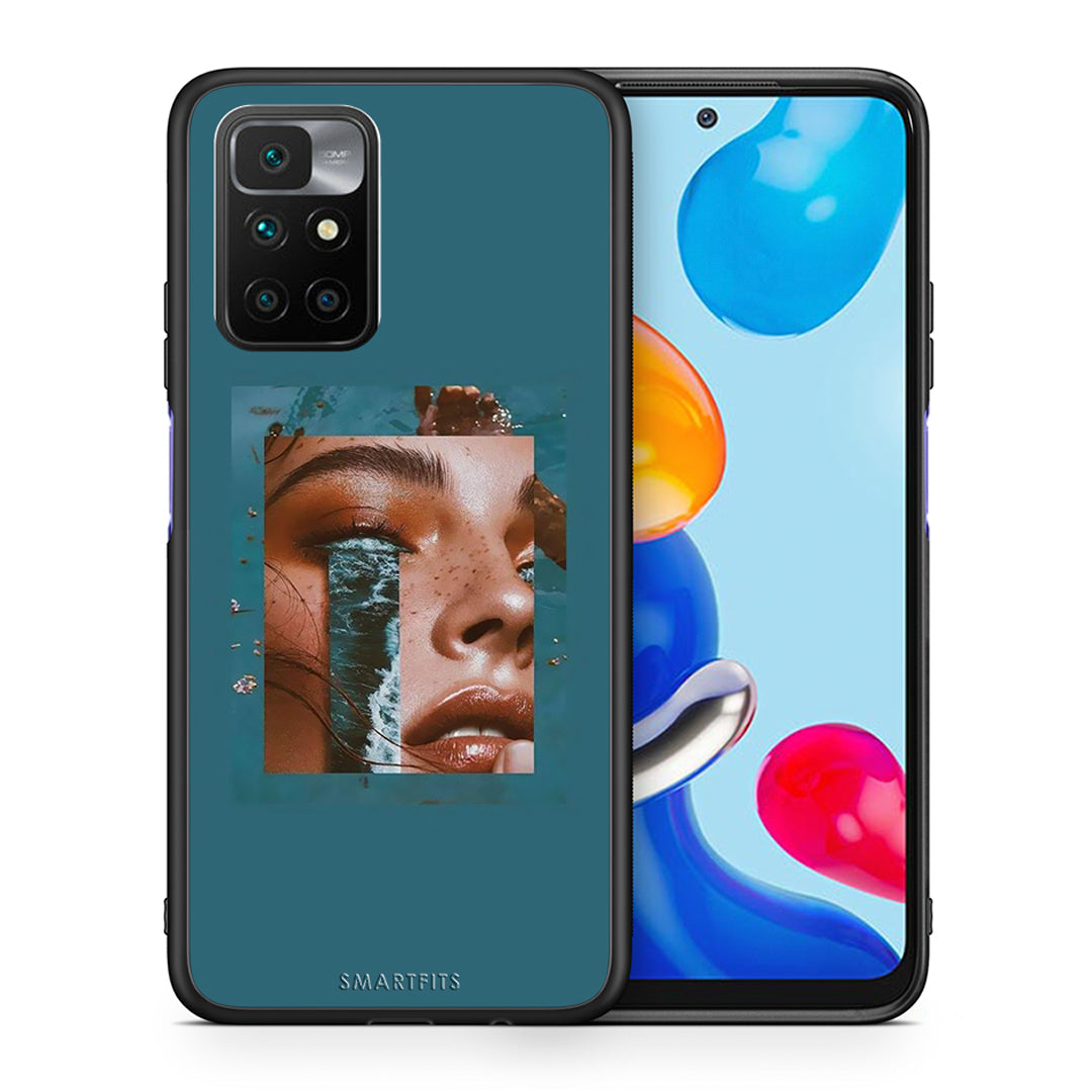 Θήκη Xiaomi Redmi 10/Redmi Note 11 4G Cry An Ocean από τη Smartfits με σχέδιο στο πίσω μέρος και μαύρο περίβλημα | Xiaomi Redmi 10/Redmi Note 11 4G Cry An Ocean case with colorful back and black bezels