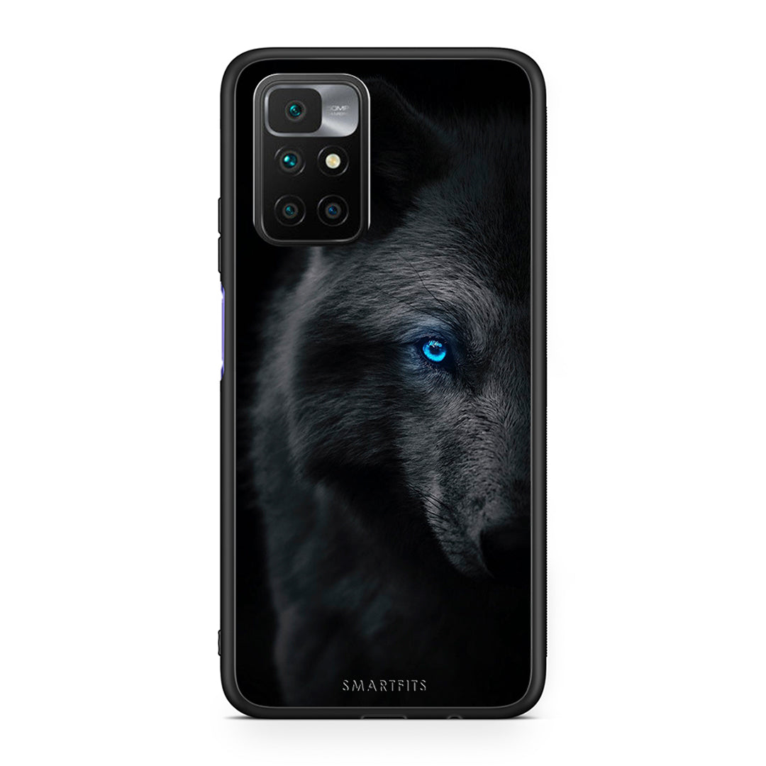 Xiaomi Redmi 10/Redmi Note 11 4G Dark Wolf θήκη από τη Smartfits με σχέδιο στο πίσω μέρος και μαύρο περίβλημα | Smartphone case with colorful back and black bezels by Smartfits