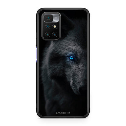Xiaomi Redmi 10/Redmi Note 11 4G Dark Wolf θήκη από τη Smartfits με σχέδιο στο πίσω μέρος και μαύρο περίβλημα | Smartphone case with colorful back and black bezels by Smartfits