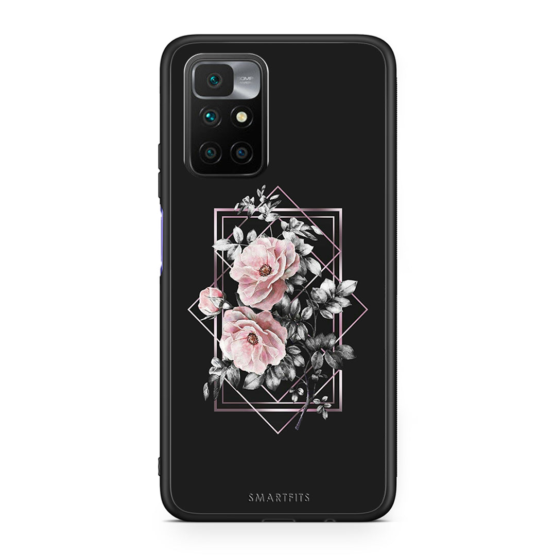 4 - Xiaomi Redmi 10/Redmi Note 11 4G Frame Flower case, cover, bumper