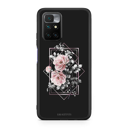 4 - Xiaomi Redmi 10/Redmi Note 11 4G Frame Flower case, cover, bumper