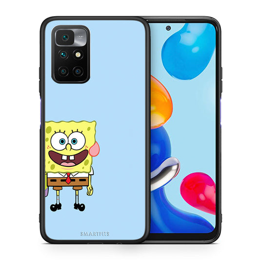 Θήκη Xiaomi Redmi 10/Redmi Note 11 4G Friends Bob από τη Smartfits με σχέδιο στο πίσω μέρος και μαύρο περίβλημα | Xiaomi Redmi 10/Redmi Note 11 4G Friends Bob case with colorful back and black bezels