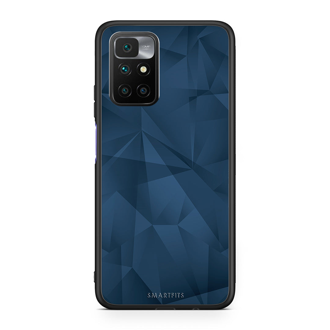 39 - Xiaomi Redmi 10/Redmi Note 11 4G Blue Abstract Geometric case, cover, bumper