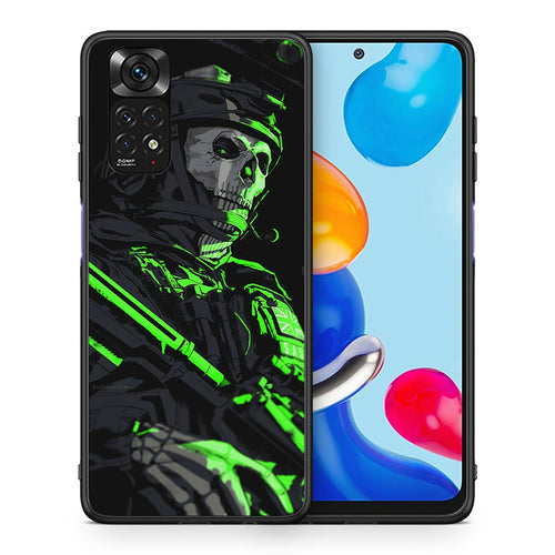 Θήκη Αγίου Βαλεντίνου Xiaomi Redmi Note 11 Green Soldier από τη Smartfits με σχέδιο στο πίσω μέρος και μαύρο περίβλημα | Xiaomi Redmi Note 11 Green Soldier case with colorful back and black bezels
