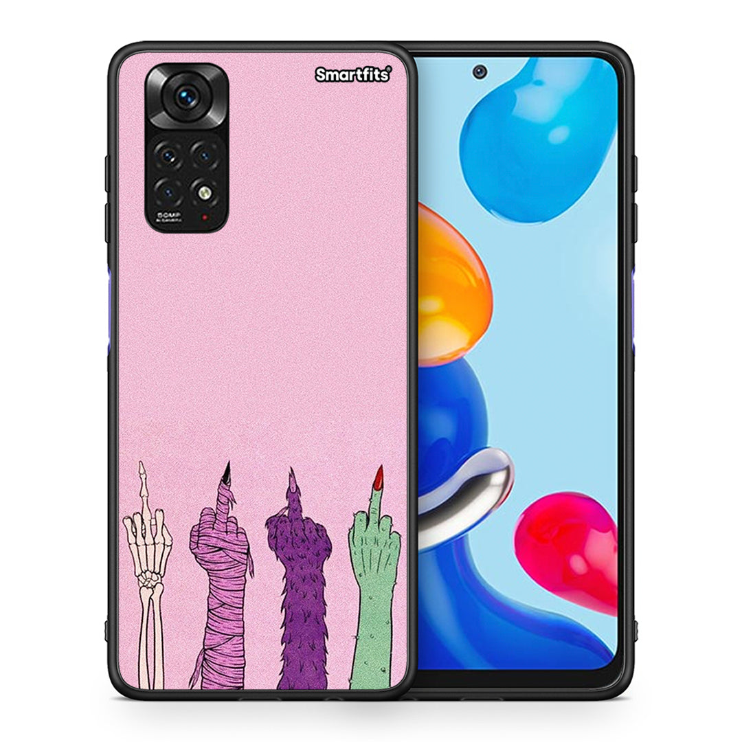 Θήκη Xiaomi Redmi Note 11 Halloween Be A Lady από τη Smartfits με σχέδιο στο πίσω μέρος και μαύρο περίβλημα | Xiaomi Redmi Note 11 Halloween Be A Lady case with colorful back and black bezels