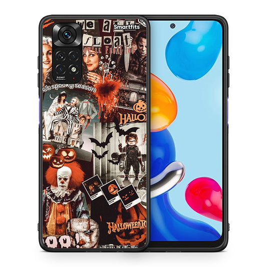 Θήκη Xiaomi Redmi Note 11 Halloween Spooky Season από τη Smartfits με σχέδιο στο πίσω μέρος και μαύρο περίβλημα | Xiaomi Redmi Note 11 Halloween Spooky Season case with colorful back and black bezels