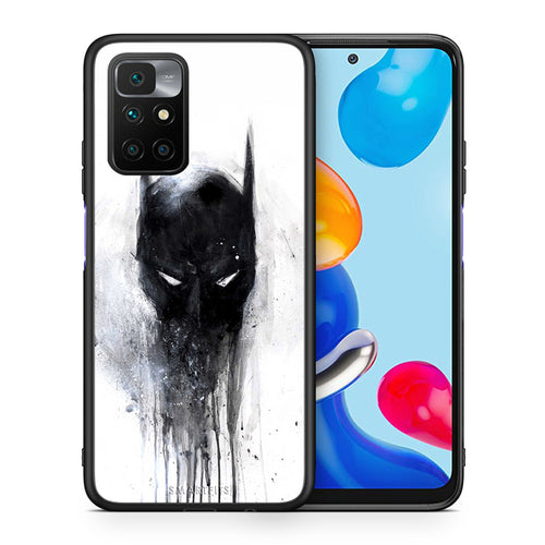 Θήκη Xiaomi Redmi 10/Redmi Note 11 4G Paint Bat Hero από τη Smartfits με σχέδιο στο πίσω μέρος και μαύρο περίβλημα | Xiaomi Redmi 10/Redmi Note 11 4G Paint Bat Hero case with colorful back and black bezels