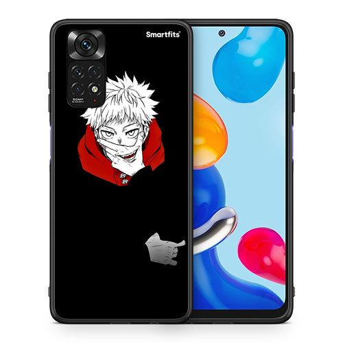 Θήκη Xiaomi Redmi Note 11 Itadori Anime από τη Smartfits με σχέδιο στο πίσω μέρος και μαύρο περίβλημα | Xiaomi Redmi Note 11 Itadori Anime case with colorful back and black bezels