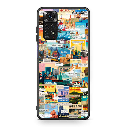 Xiaomi Redmi 10/Redmi Note 11 4G Live To Travel θήκη από τη Smartfits με σχέδιο στο πίσω μέρος και μαύρο περίβλημα | Smartphone case with colorful back and black bezels by Smartfits