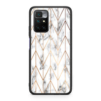 Thumbnail for 44 - Xiaomi Redmi 10/Redmi Note 11 4G Gold Geometric Marble case, cover, bumper