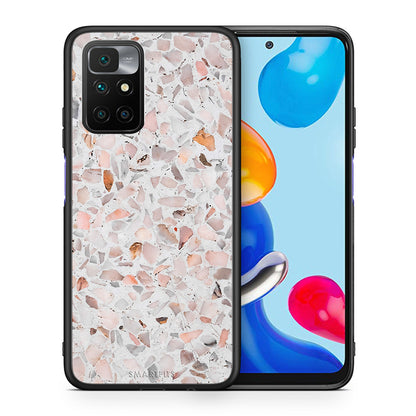 Θήκη Xiaomi Redmi 10/Redmi Note 11 4G Marble Terrazzo από τη Smartfits με σχέδιο στο πίσω μέρος και μαύρο περίβλημα | Xiaomi Redmi 10/Redmi Note 11 4G Marble Terrazzo case with colorful back and black bezels