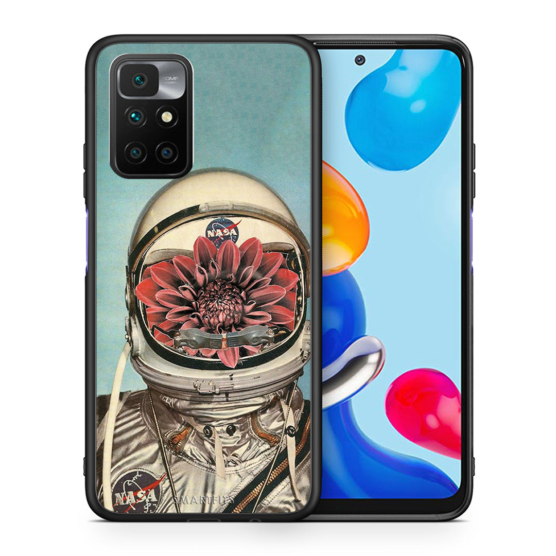 Θήκη Xiaomi Redmi 10/Redmi Note 11 4G Nasa Bloom από τη Smartfits με σχέδιο στο πίσω μέρος και μαύρο περίβλημα | Xiaomi Redmi 10/Redmi Note 11 4G Nasa Bloom case with colorful back and black bezels