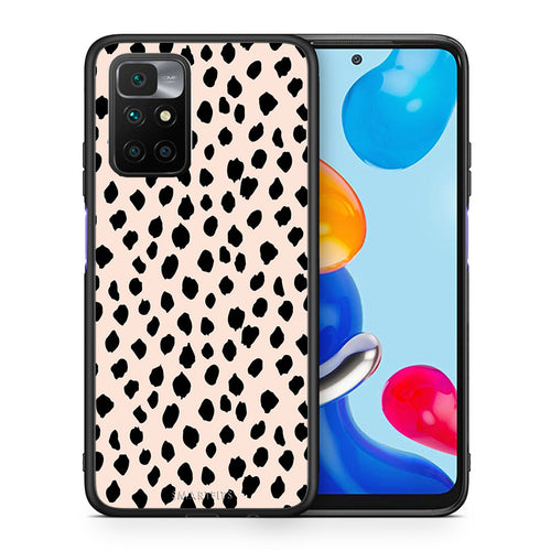 Θήκη Xiaomi Redmi 10/Redmi Note 11 4G New Polka Dots από τη Smartfits με σχέδιο στο πίσω μέρος και μαύρο περίβλημα | Xiaomi Redmi 10/Redmi Note 11 4G New Polka Dots case with colorful back and black bezels