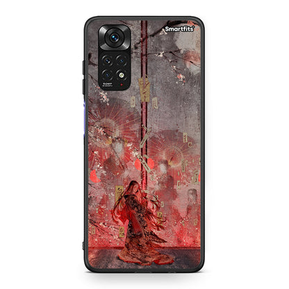 Xiaomi Redmi 10/Redmi Note 11 4G Nezuko Kamado θήκη από τη Smartfits με σχέδιο στο πίσω μέρος και μαύρο περίβλημα | Smartphone case with colorful back and black bezels by Smartfits