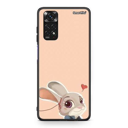 Xiaomi Redmi 10/Redmi Note 11 4G Nick Wilde And Judy Hopps Love 2 θήκη από τη Smartfits με σχέδιο στο πίσω μέρος και μαύρο περίβλημα | Smartphone case with colorful back and black bezels by Smartfits