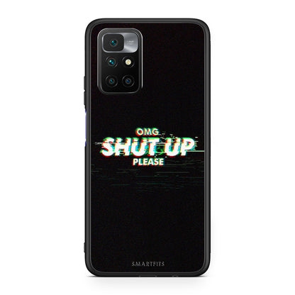 Xiaomi Redmi 10/Redmi Note 11 4G OMG ShutUp θήκη από τη Smartfits με σχέδιο στο πίσω μέρος και μαύρο περίβλημα | Smartphone case with colorful back and black bezels by Smartfits