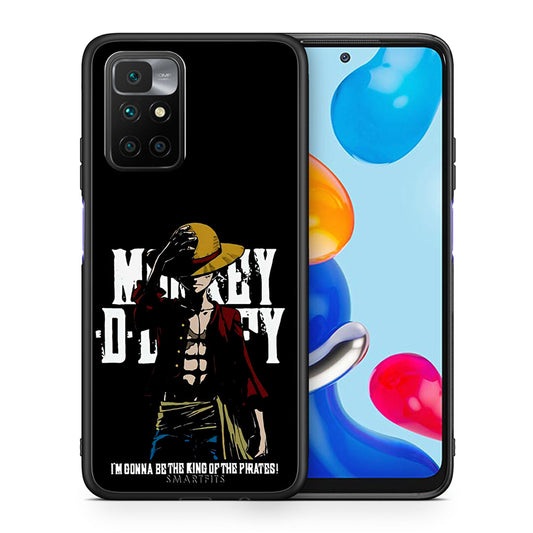 Θήκη Xiaomi Redmi 10/Redmi Note 11 4G Pirate King από τη Smartfits με σχέδιο στο πίσω μέρος και μαύρο περίβλημα | Xiaomi Redmi 10/Redmi Note 11 4G Pirate King case with colorful back and black bezels