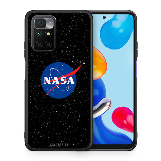 Θήκη Xiaomi Redmi 10/Redmi Note 11 4G NASA PopArt από τη Smartfits με σχέδιο στο πίσω μέρος και μαύρο περίβλημα | Xiaomi Redmi 10/Redmi Note 11 4G NASA PopArt case with colorful back and black bezels