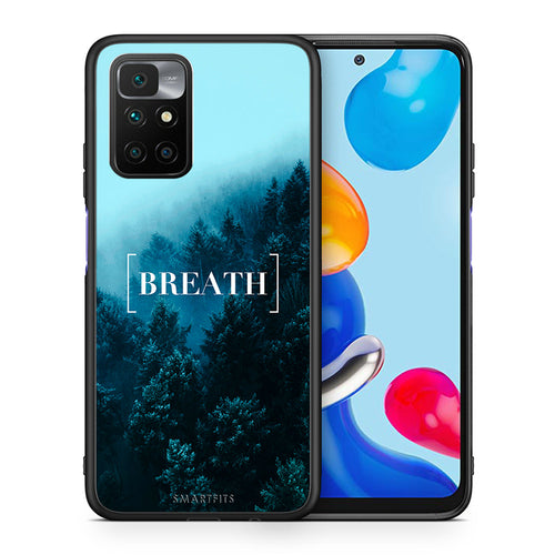 Θήκη Xiaomi Redmi 10/Redmi Note 11 4G Breath Quote από τη Smartfits με σχέδιο στο πίσω μέρος και μαύρο περίβλημα | Xiaomi Redmi 10/Redmi Note 11 4G Breath Quote case with colorful back and black bezels