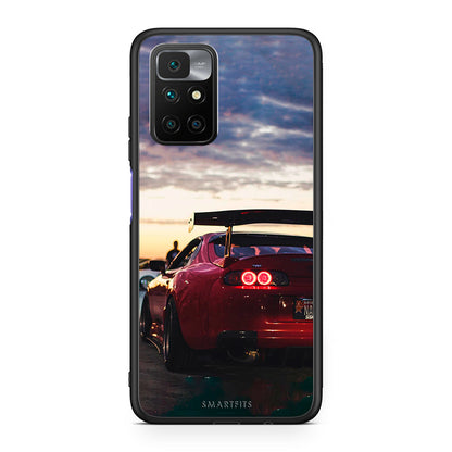 Xiaomi Redmi 10/Redmi Note 11 4G Racing Supra θήκη από τη Smartfits με σχέδιο στο πίσω μέρος και μαύρο περίβλημα | Smartphone case with colorful back and black bezels by Smartfits