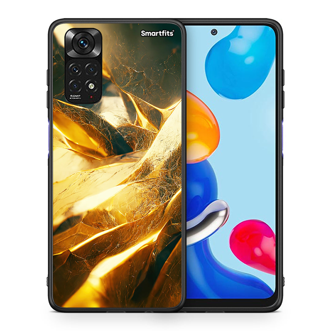 Θήκη Xiaomi Redmi Note 11 Real Gold από τη Smartfits με σχέδιο στο πίσω μέρος και μαύρο περίβλημα | Xiaomi Redmi Note 11 Real Gold case with colorful back and black bezels