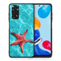 Thumbnail for Θήκη Xiaomi Redmi Note 11 Red Starfish από τη Smartfits με σχέδιο στο πίσω μέρος και μαύρο περίβλημα | Xiaomi Redmi Note 11 Red Starfish case with colorful back and black bezels