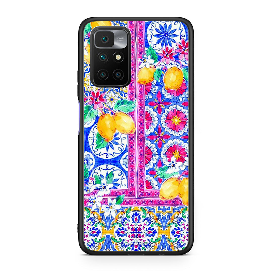 Xiaomi Redmi 10/Redmi Note 11 4G Retro Spring θήκη από τη Smartfits με σχέδιο στο πίσω μέρος και μαύρο περίβλημα | Smartphone case with colorful back and black bezels by Smartfits